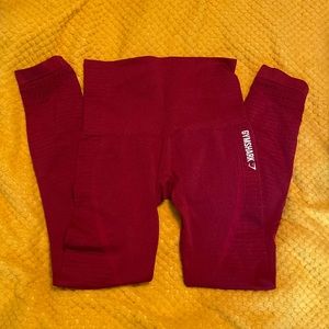 Gymshark Dry Moisture Management Leggings Red XS